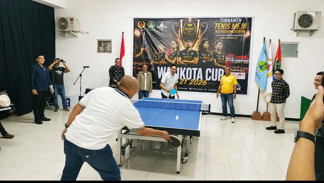 Wali Kota Malang Buka Turnamen Tenis Meja, 147 Atlet Disaring Menuju Porprov Jatim 2027